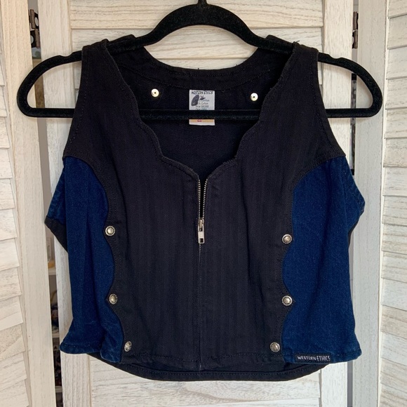 Vintage Jackets & Coats Western Ethics Vintage Studded Blue And